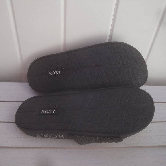 Roxy Black Sandals Slippy Jute Sandals size 5.5 or 6 - Picture 6 of 8